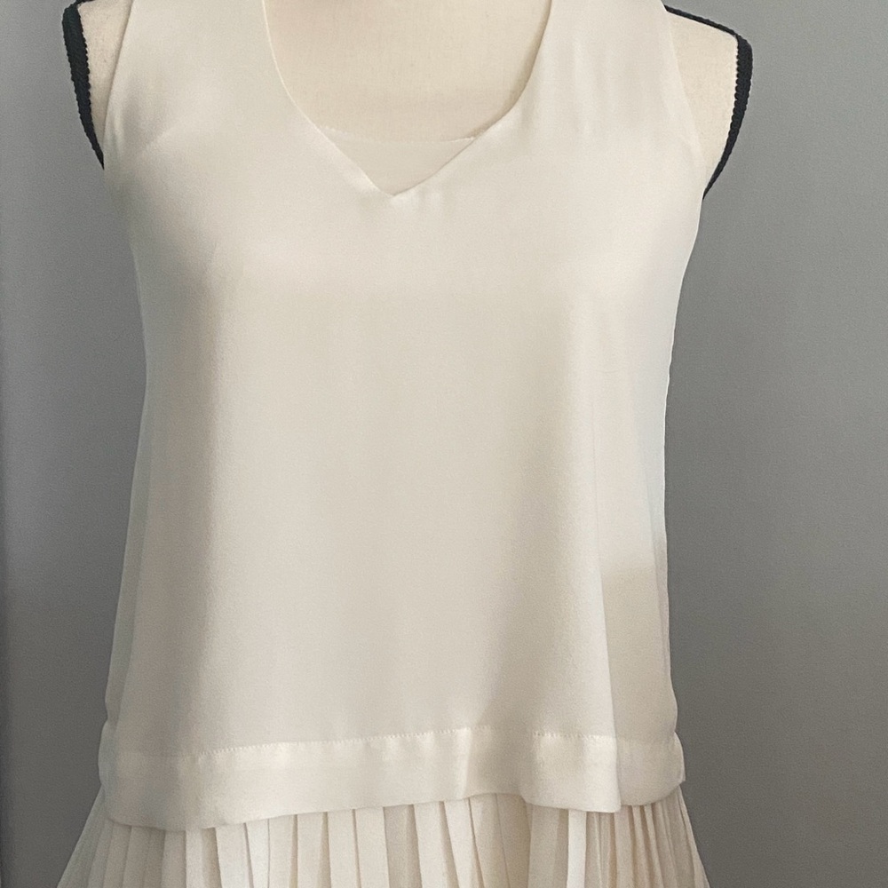Elegant Cream Sleeveless Blouse